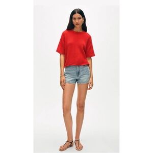 NWOT White + Warren Cashmere Short Sleeve Sweater size XS